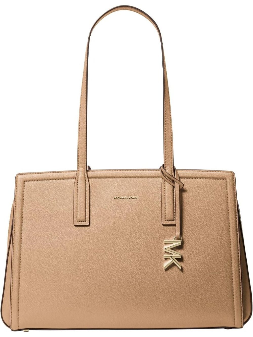 Women Luggage Brwon  Laila Medium Signature Logo Gold-tone Satchel Shoulder Bag